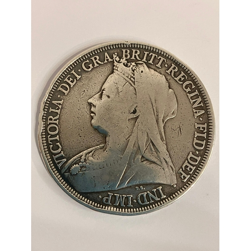 546 - 1897 SILVER CROWN.  Very fine condition. Queen Victoria Diamond Jubilee Mintage. Please see pictures... 