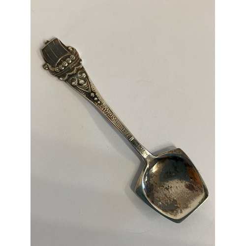 616 - 2 Rare Antique SILVER CONDIMENT SPOONS. To include large GEORGE III mustard spoon London 1816, Toget... 