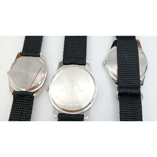 1130 - Three Military design Homage Divers Watches Comprising; 1)Russian Navy. 2) German Navy & 3) British ... 