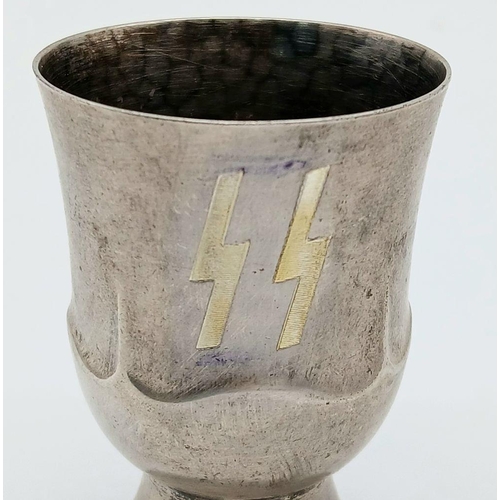 680 - A WW2 German Silver Plated Schnapp’s Cup.