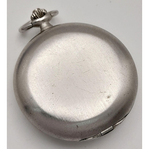 617 - A WW2 German Patriotic Pocket Watch. Made by Briel. Working.