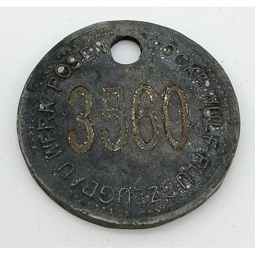 709 - A 3rd Reich Focke-Wulf Aircraft Factory, Forced Labourers Tool Token.