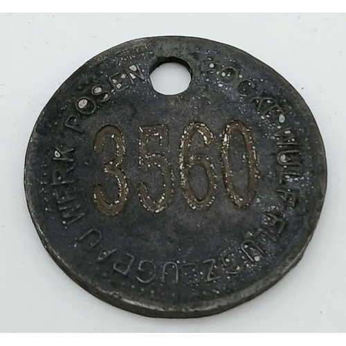 709 - A 3rd Reich Focke-Wulf Aircraft Factory, Forced Labourers Tool Token.