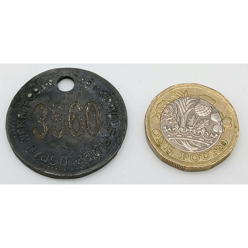 709 - A 3rd Reich Focke-Wulf Aircraft Factory, Forced Labourers Tool Token.