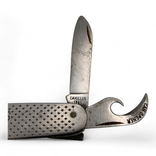 1023 - A Vietnam war era Camillus 1965 U.S. Military Pocket Knife, consists of four foldable tools: a blade... 