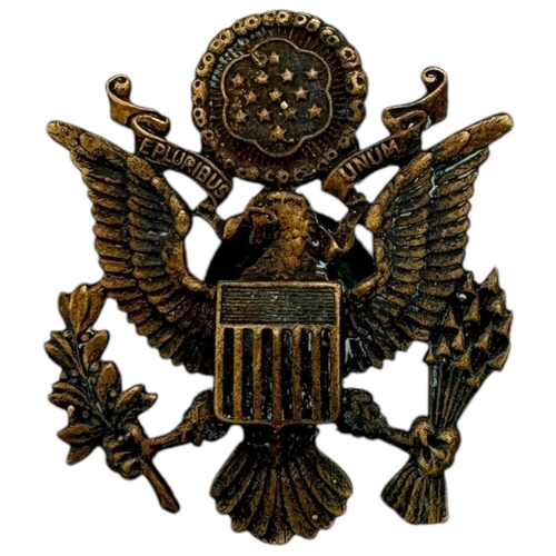 1104 - A Vietnam war era U.S. Military Bronze Eagle Emblem. Approximately 7 cm height x 6 cm width.  
Pleas... 