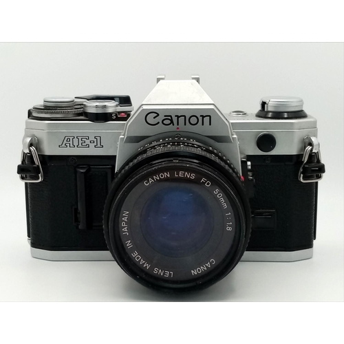 1018 - A Vintage Canon AE-1 Camera. As found.