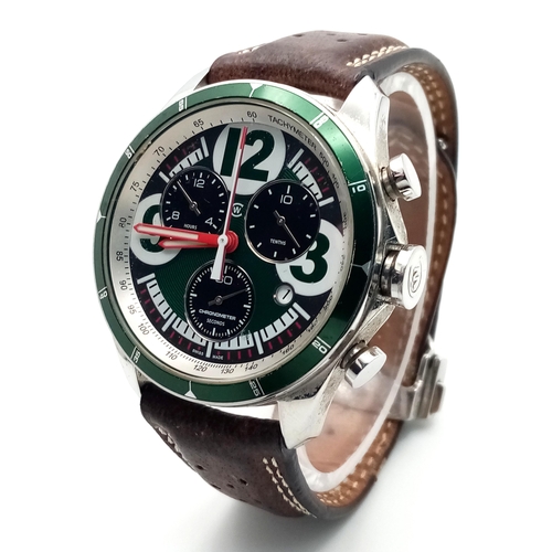 153 - A Christopher Ward Limited Edition (78/500) 1st British Grand Prix Chronograph Quartz Gents Watch. B... 