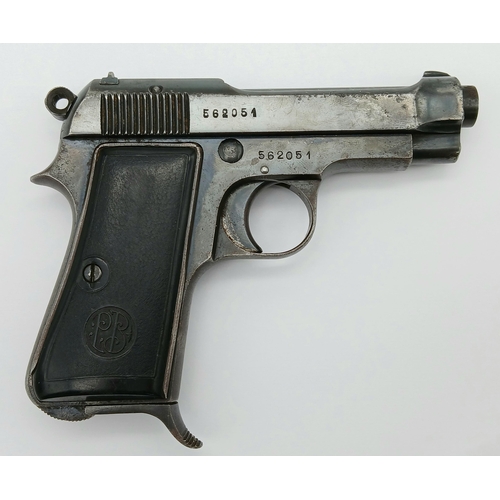 174 - A Rare 1937 Beretta (Fascist Marked) Semi-Automatic Deactivated Pistol. Model 34, Italian army-issue... 