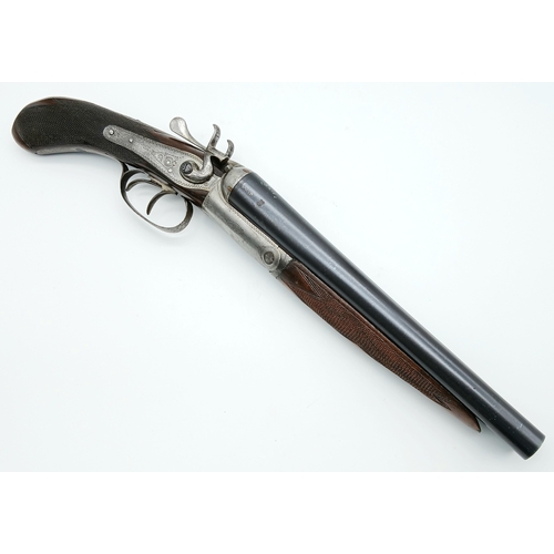 593 - A Deactivated Vintage British Walters and Son 12 Gauge Side by Side Sawn-Off Shotgun. Comes with an ... 