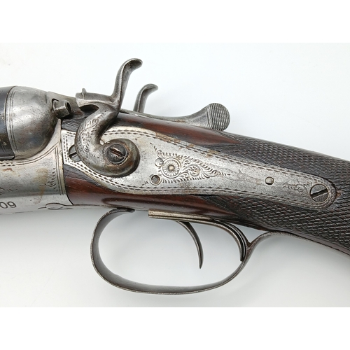 593 - A Deactivated Vintage British Walters and Son 12 Gauge Side by Side Sawn-Off Shotgun. Comes with an ... 