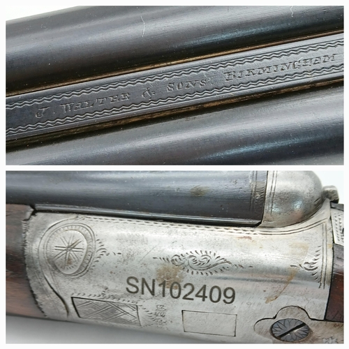 593 - A Deactivated Vintage British Walters and Son 12 Gauge Side by Side Sawn-Off Shotgun. Comes with an ... 