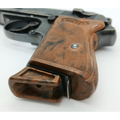 97 - A Rare German Walther PPK WW2 Era Deactivated Pistol with Third Reich Eagle marks. Semi-automatic wi... 