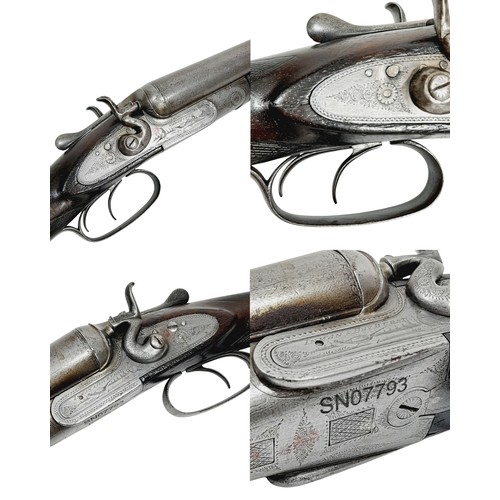 579 - A Deactivated Vintage Inman and Hayhurst 12 Gauge Side by Side Sawn-Off Shotgun. Comes with an EU de... 