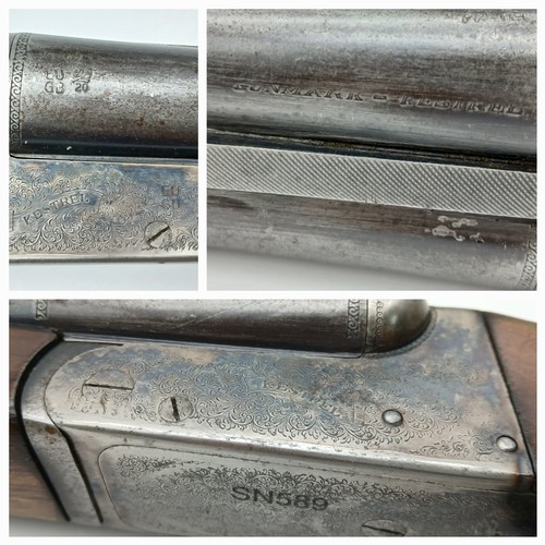 1154 - A Deactivated Vintage 12 Gauge Side by Side Sawn-Off Shotgun. Comes with an EU Deactivation certific... 