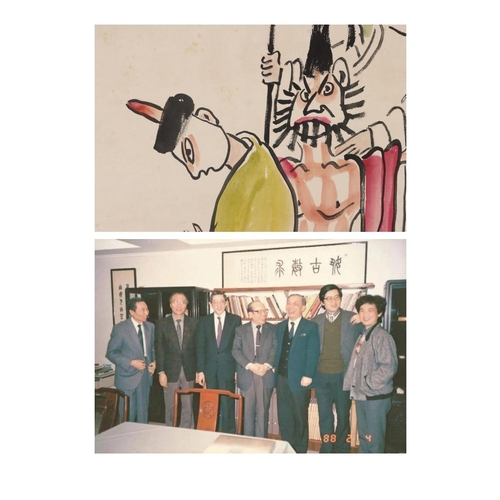 302 - A journey to the west; Chinese ink and watercolor on paper scroll; Attribute to Ding
Yanyong. A lett... 