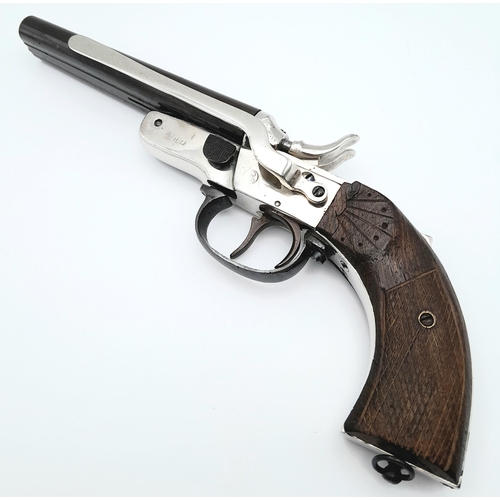 580 - A Deactivated Dick Turpin-Esque Double Barrel Pistol. .44 Calibre. Comes with an EU deactivation cer... 