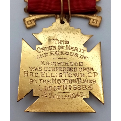 167 - A rare 1942 Knighthood Masonic medal of the patriotic Royal Antediluvian Order of Buffaloes. The ord... 