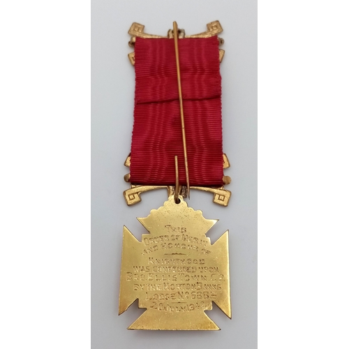 167 - A rare 1942 Knighthood Masonic medal of the patriotic Royal Antediluvian Order of Buffaloes. The ord... 