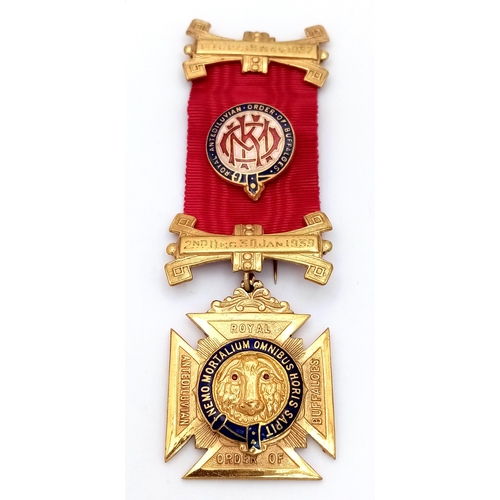 167 - A rare 1942 Knighthood Masonic medal of the patriotic Royal Antediluvian Order of Buffaloes. The ord... 