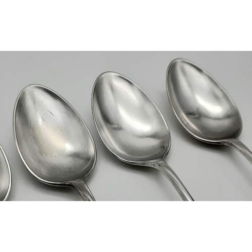 230 - An antique set of six sterling silver soup spoons made by J Dixons & Sons – one of the major British... 