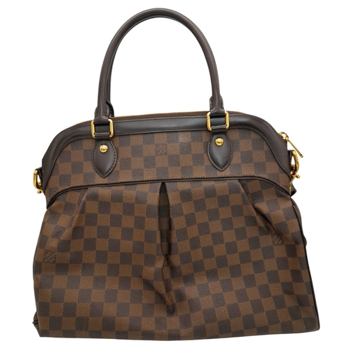 448 - A Louis Vuitton Damier Ebene Trevi GM Bag. Crafted from signature Damier Ebene coated canvas with br... 