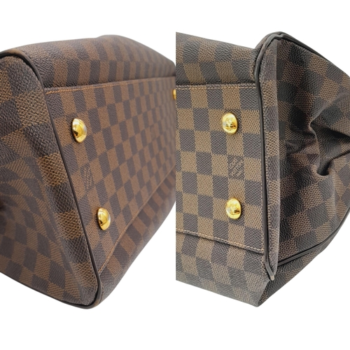 448 - A Louis Vuitton Damier Ebene Trevi GM Bag. Crafted from signature Damier Ebene coated canvas with br... 