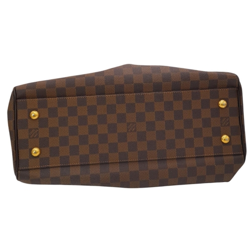 448 - A Louis Vuitton Damier Ebene Trevi GM Bag. Crafted from signature Damier Ebene coated canvas with br... 