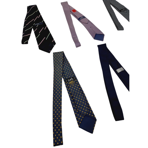 55 - Six Silk Ties - Rubinacci, Ralph Lauren, Hermes and Dior. In good condition overall, one Ralph Laure... 