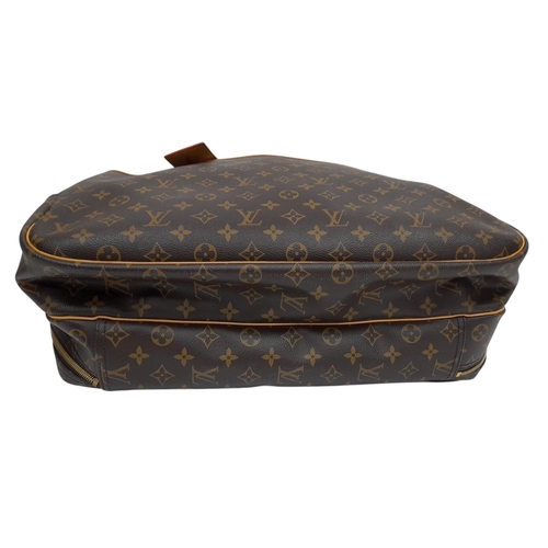 69 - A Louis Vuitton Monogram Alize 24H Boston Bag. LV monogram coated canvas exterior, with natural vach... 