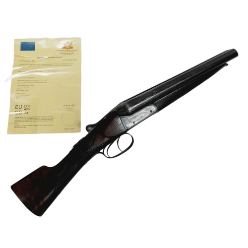 1307 - A Deactivated Vintage Alfred Bates 12 Gauge Side by Side Sawn-Off Shotgun. Comes with an EU deactiva... 