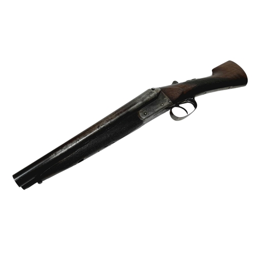 1307 - A Deactivated Vintage Alfred Bates 12 Gauge Side by Side Sawn-Off Shotgun. Comes with an EU deactiva... 