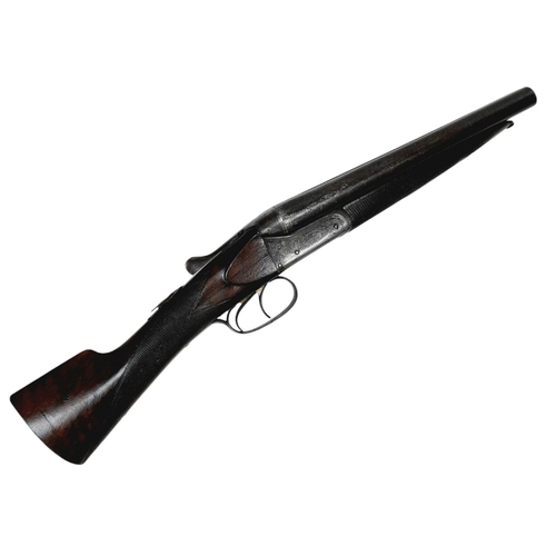 1307 - A Deactivated Vintage Alfred Bates 12 Gauge Side by Side Sawn-Off Shotgun. Comes with an EU deactiva... 