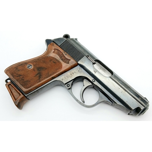 941 - A Rare German Walther PPK WW2 Era Deactivated Pistol with Third Reich Eagle marks. Semi-automatic wi... 