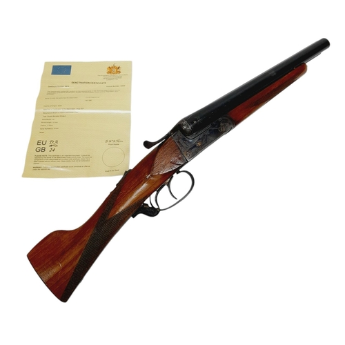 1321 - A Deactivated Vintage Spanish Eibar 12 Gauge Side by Side Sawn-Off Shotgun. Comes with an EU deactiv... 