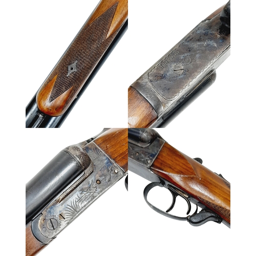 1321 - A Deactivated Vintage Spanish Eibar 12 Gauge Side by Side Sawn-Off Shotgun. Comes with an EU deactiv... 