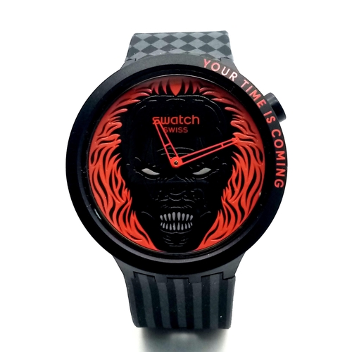 1385 - A  Swatch ‘Big Bold-Your Time is Coming’ Monster Watch. 47mm Case. Replacement Battery Fitted Decemb... 