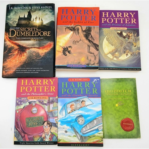 1560 - A Parcel of Six JK Rowling Books Comprising 1) A Hardback of ‘The Secrets of Dumbledore-The Complete... 