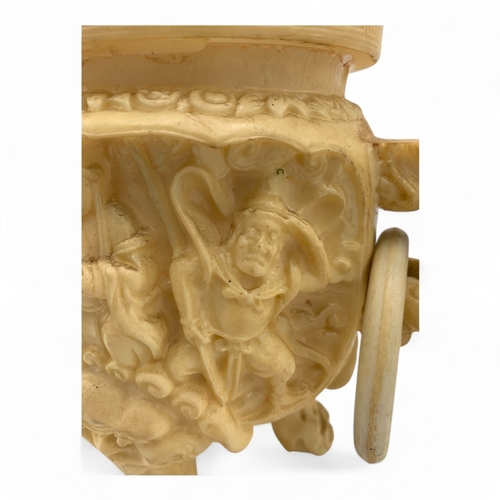 1548 - A vintage Chinese Three Star Gods (Fu, Lu and Shou) Incense Burner in Composite Resin. Highly detail... 