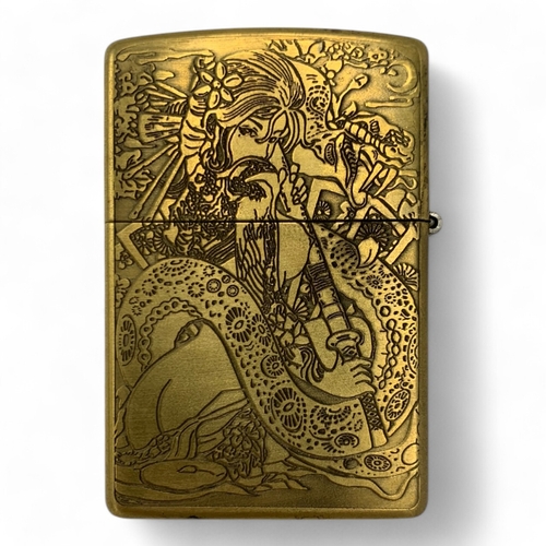 1467 - A vintage Zippo Japanese Geisha Engraved Lighter.
Brass exterior with erotic engraved artwork. Very ... 