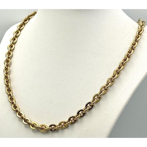 1296 - A Monet Gilded Metal Chain. 60cm