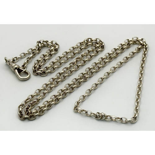 1387 - A Sterling Silver Belcher Link Matinee Length Chain. 78cm. 17g