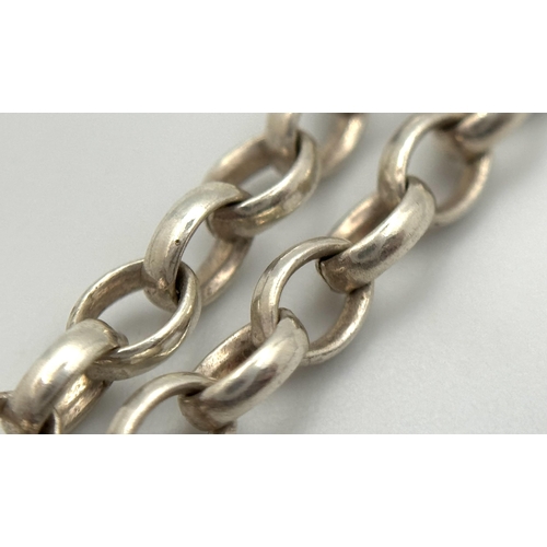 1387 - A Sterling Silver Belcher Link Matinee Length Chain. 78cm. 17g