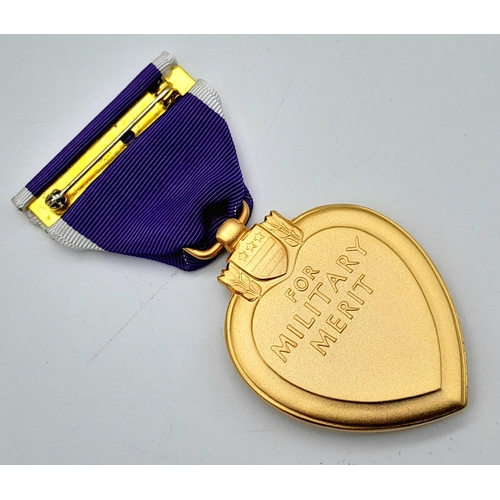 354 - A Vietnam War Era Purple Heart in original case. The ribbon bar is missing as it would have been on ... 