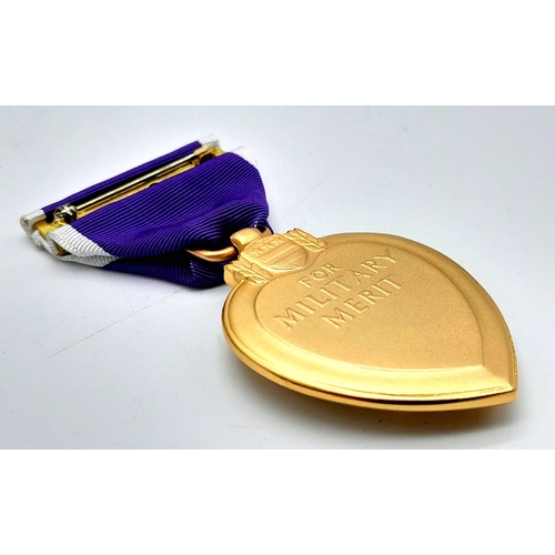 354 - A Vietnam War Era Purple Heart in original case. The ribbon bar is missing as it would have been on ... 