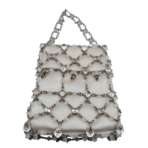 566 - A Swarovski Decorative Crystal Evening Bag. 17cm x 11cm. Comes with original packaging. Ref: 18534