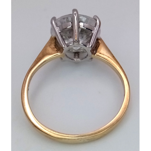 320 - A 9K YELLOW GOLD CZ RING, 2.4G TOTAL WEIGHT, SIZE I. REF: SH1818I