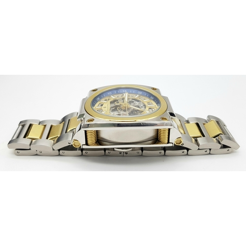 362 - A Men’s Constantin Weisz Two Tone Skeleton Automatic Watch Reference 17S065CW. 45mm Case. Comes with... 