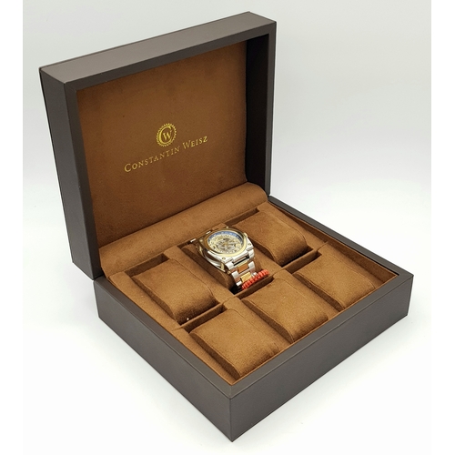 362 - A Men’s Constantin Weisz Two Tone Skeleton Automatic Watch Reference 17S065CW. 45mm Case. Comes with... 