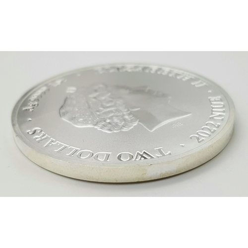 495 - A Mint Condition, Fine Silver (.9999) 1 Ounce (31.44 grams) 2022 Queen Elizabeth ‘Bitcoin’.